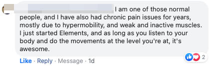 had chronic pain for years - elements is awesome
